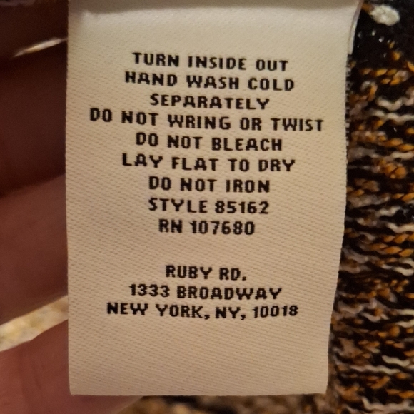 Ruby Rd. Patterned Fringe Cardigan OS 💖💖💖💝 - Picture 6 of 9